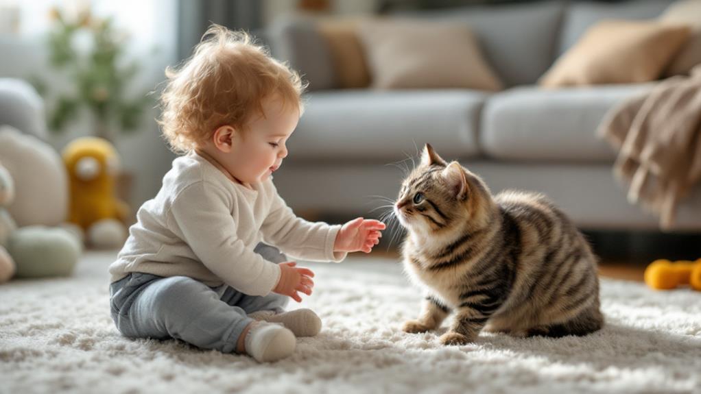 child cat interaction education