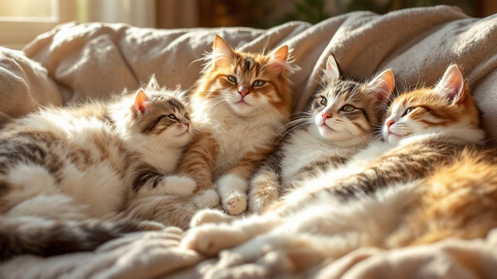 nurturing affectionate feline companion