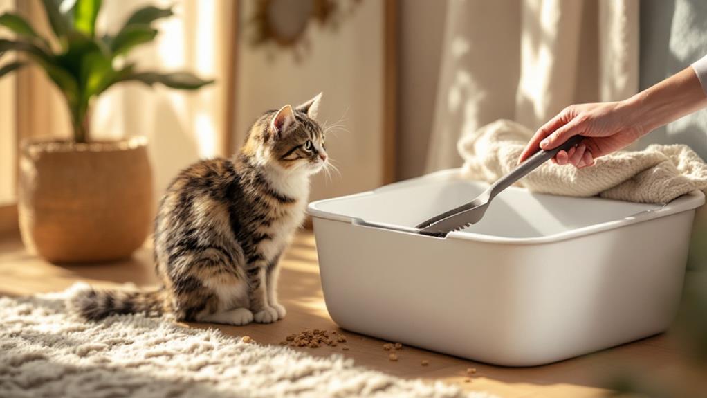 regular litter box maintenance