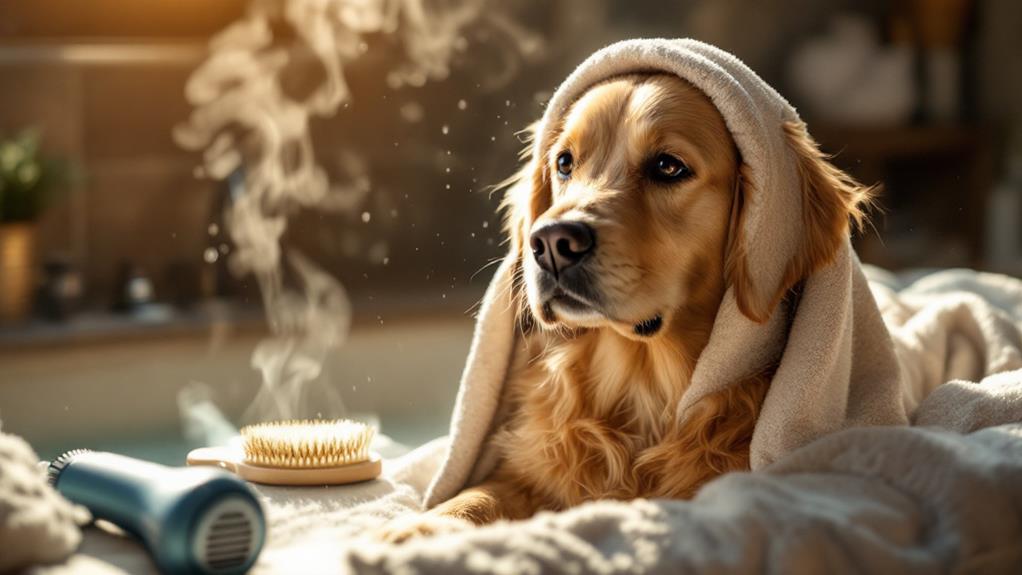 thoroughly dry your dog