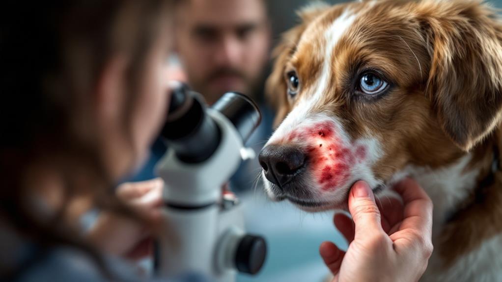 identifying skin parasite infestation