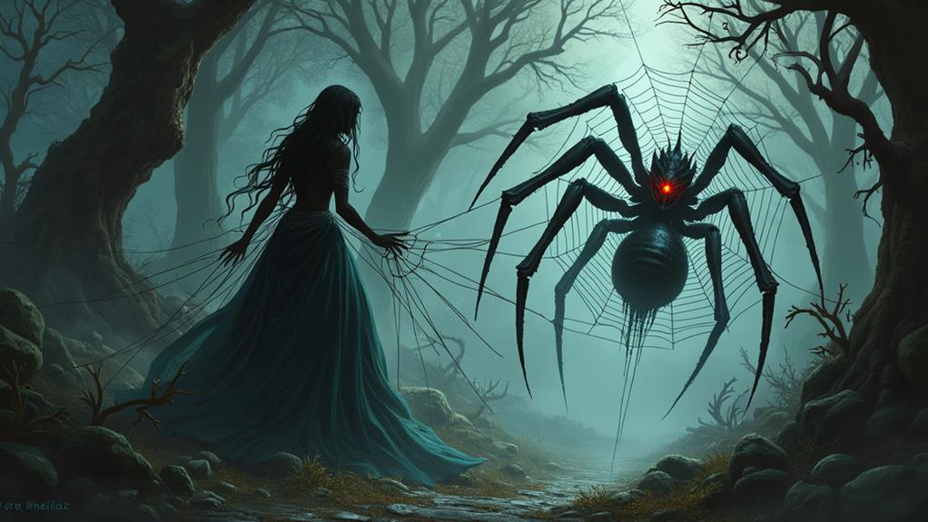 spider goddess rivalry mythology