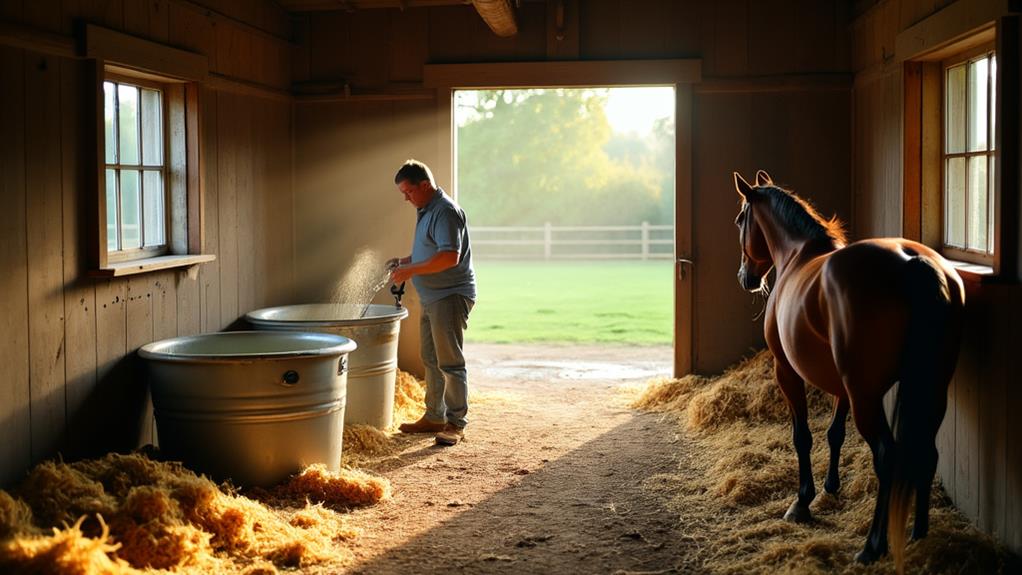 sanitizing water storage containers