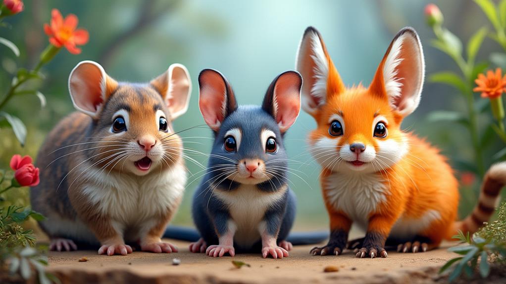 diverse species of rodents