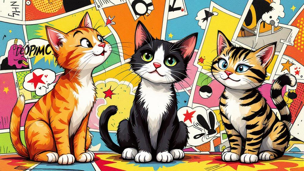 iconic feline characters unite