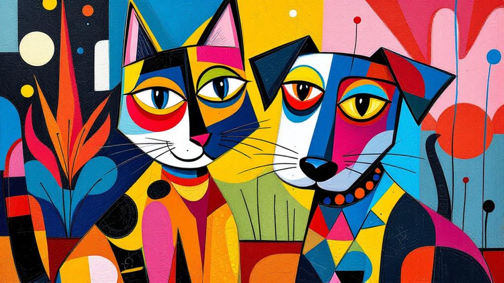 modern pet portrait art