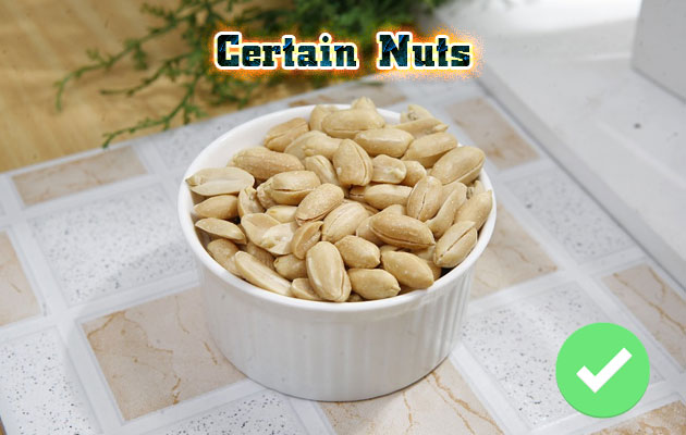 Certain nuts such as