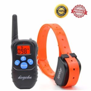 Dogedu-DU518DR1-Rechargeable-Rainproof-350-Yard-Remote-Dog-Training-E-Collar